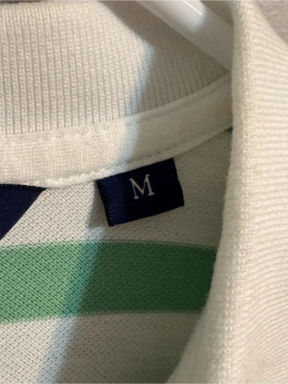 Polo Golf Ralph Lauren Men's M Pima Cotton Green White Striped Polo Shirt